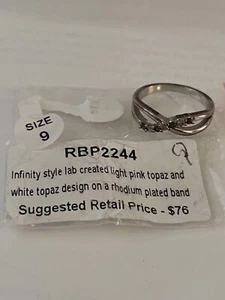 RBP 2244 Light Pink Topaz Size 9 Ring NICE - Picture 1 of 2