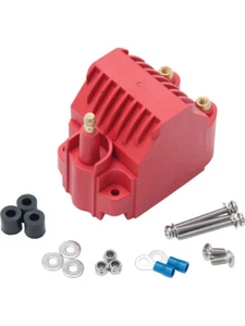 Edelbrock Ignition Coil Max-Fire E-Core Male HEI 45000V Red Universal (22742) - Picture 1 of 12