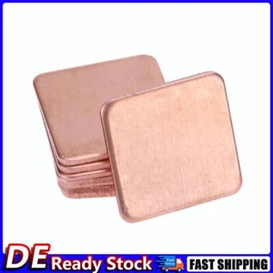 10 pièces 15 mm x 15 mm 0,3 mm dissipateur thermique - rondelles en cuivre - thermopads pour - Photo 1/5