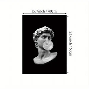 Bust Of Michaelangelo`s David Bust Bubble Gum Unframed Canvas Print Unframed 55 - Picture 1 of 4