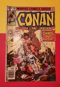 RARO DE COLECCIÓN CONAN el BÁRBARO Nº106 ENERO 1980 MARVEL COMICS CAOS en KUSH - Imagen 1 de 1