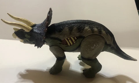 Jurassic Park 3 Re Ak A Tak Triceratops Dinosaur Figure Toy Hasbro 2000 Sound Cover