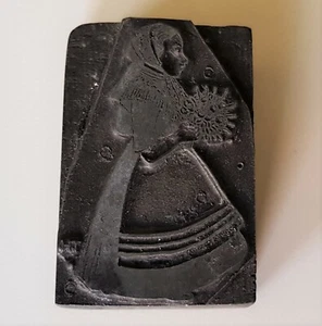 Klischee alt " Bäuerin in Tracht " Druckstempel Druckplatte #001 - Bild 1 von 6