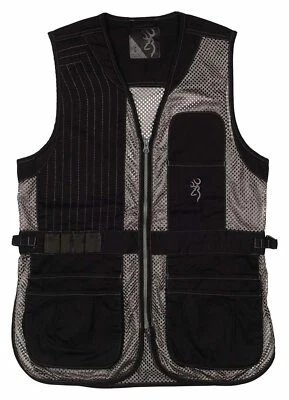 Browning Women's Trapper Creek Shooting Vest-Black/Gray - Image 1 of 2