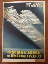 Cartolina Crocera Aerea Del Decennale 1933