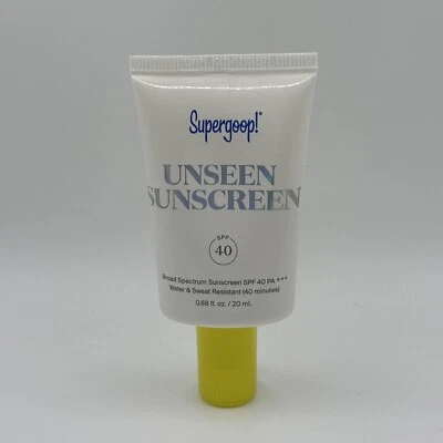 ¡NUEVO SUPERGOOP! Protector solar invisible SPF40 tamaño de viaje 20 ml/0,68 oz sin abrir AUTÉNTICO Foto 1 de 3