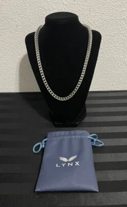 Lynx Men’s Stainless Steel Chain Necklace with Pouch 20 Inches NWT - Picture 1 of 2