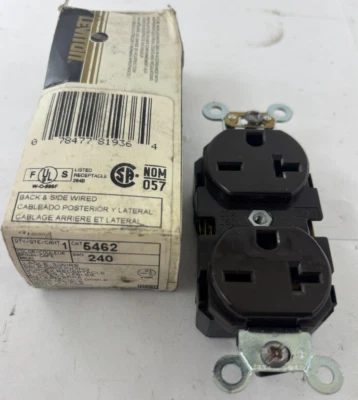 RECEPTICLE LEVITON 5462 MARRÓN/CAFETERÍA Foto 1 de 4