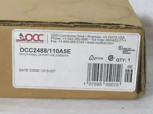 Optical Cable Corporation DCC2488/110A5E 24 Port Cat 5e Rack Mount Patch [CTOKT] - Picture 1 of 8