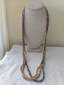 Premier Designs Multi Strand Necklace Animal Print Brown Wood Zoology Collar - Picture 1 of 10