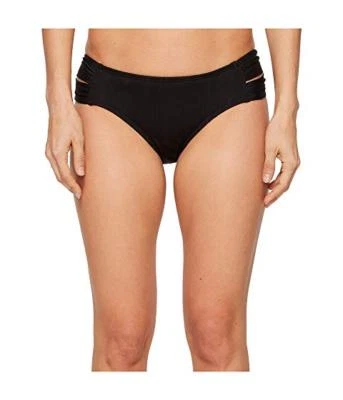 Parte inferior de bikini hipster de doble lengüeta lateral línea fina Athena para mujer talla 12 negra   Foto 1 de 2