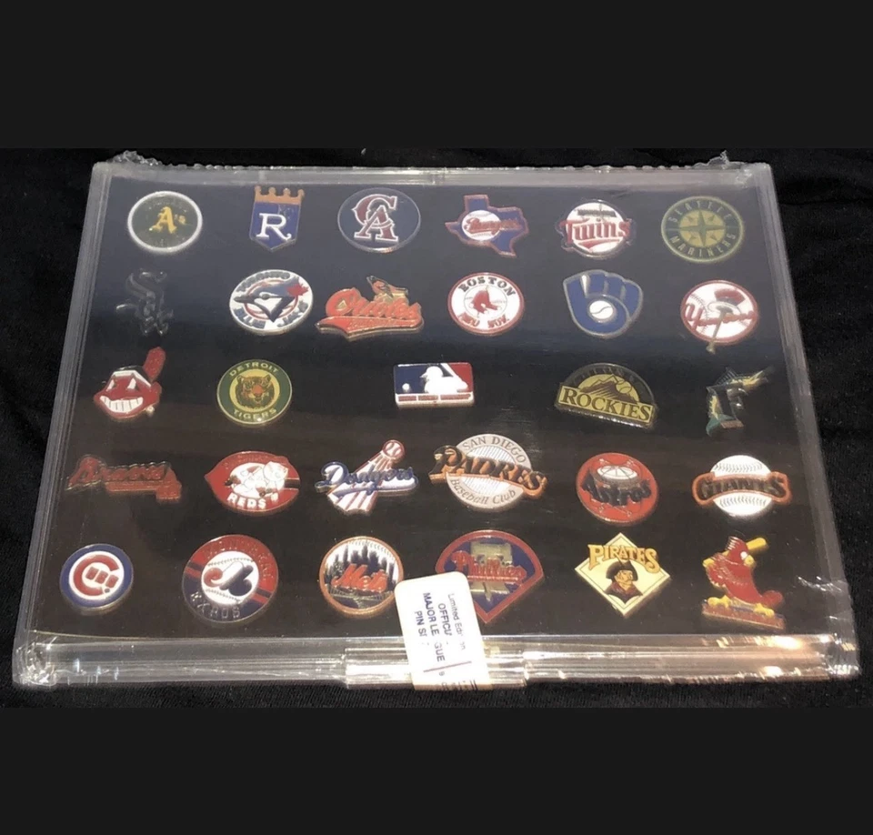 Vintage 1990's MLB Baseball Complete 29  Lapel Pin Set All Teams & MLB Logo - Image 1 of 1