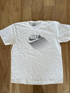Vintage Nike T-Shirt Poka Dot Spell Out Classic Logo White Men’s XLarge - Picture 1 of 6