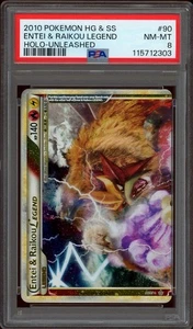 Pokemon PSA 8 Entei & Raikou LEGEND 90/95 HeartGold & SoulSilver scatenato come nuovo - Foto 1 di 2