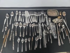 Lpt Of 80 Mix Oneida Silverware Fast Shipping - Picture 1 of 8