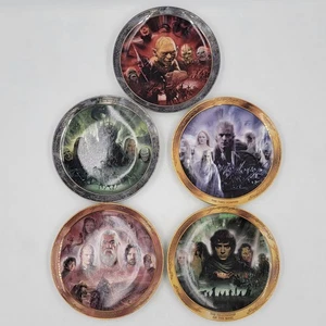 Lotto 5 Targhe Il Signore degli Anelli Bradford Exchange 2004 Edizione Limitata - Foto 1 di 16