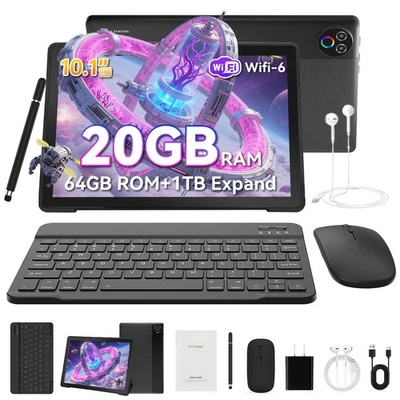 Android 15 Tablet 10 Inch 20GB+64GB (1TB TF) IPS WiFi 5000mAh 8-Core 2025 NEW - Image 1 of 4