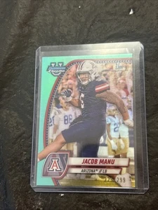 2024 Bowman University Chrome 1st Bowman Aqua Jacob Manu /299 B192 - Picture 1 of 2