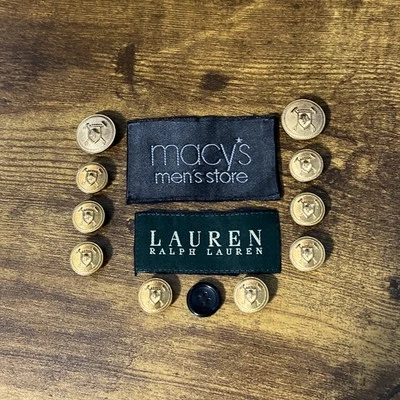 Ralph Lauren Replacement Buttons Polo Gold-Toned Shank Standard Full Piece Set - Image 1 of 4