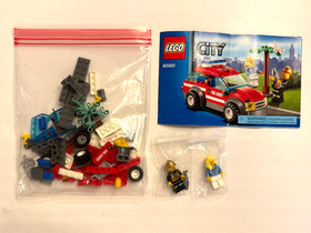 Lego City 60001 - Fire Chief Car - 100% Complete with Minifigs