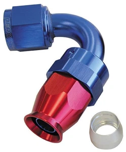Aeroflow AF204-06D Alloy 120 Deg Hose End -6AN Blue Full Swivel Suit Teflon - Picture 1 of 4