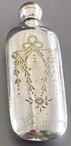 Antique Silver Plated Lie Down Perfume Bottle Miniature Handbag 7cm x 2.3cm - Picture 1 of 5