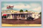 Dixie Belle Inn Vintage Route 1 Roadside Linen Diner Restaurant Miami ~1940s