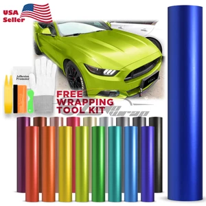 Premium Satin Chrome Matte Metallic Vinyl Wrap Sticker Sheet Film Bubble Free - Picture 1 of 145