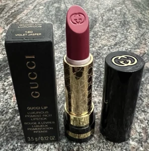 Gucci Lip Luxurious Pigment Rich Lipstick 180 Violet Jasper New In Box - Picture 1 of 5