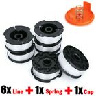 Trimmer Line 1x Cap 1x Spring 6Pack ABS Plastic AF-100 Eater And Line Spool