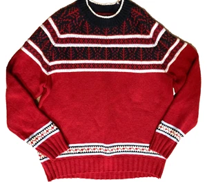 Vintage Nautica mens fair isle wool blend long sleeve pullover sweater XXL - Picture 1 of 7