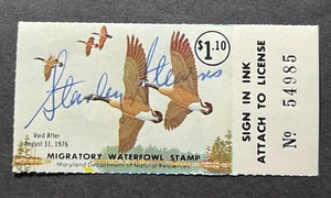 1975 MARYLAND - State Duck Stamp - Mint OG NH **ARTIST SIGNED YELLOW VARIETY** - Picture 1 of 2