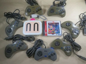 Sega Saturn bomberman sbom multi tap gray 7 controller Japan SS game tested jp - Picture 1 of 22