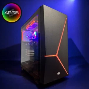 ARGB Custom Gaming PC Desktop i7 up to 32GB DDR4 4TB SSD AMD RX580 Windows 11 - Picture 1 of 17