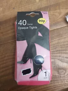 Mallas opacas negras 40 denier sin marca talla única - Imagen 1 de 1