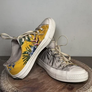 Converse Chuck 70 Renew Low Top Recycled Hawaiian Shirts Two Sided Size 7 M 9W - Picture 1 of 13