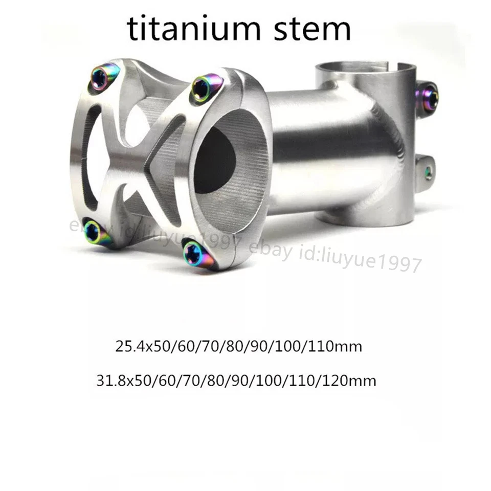 25.4mm 31.8mm Ultralight Titanium MTB Bike Stem Road Bicycle Handlebar Stem - Image 1 of 4