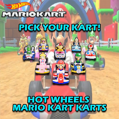 Hot Wheels Mario Kart Die Cast Choose Your Car Brand New & Sealed • 14.95£