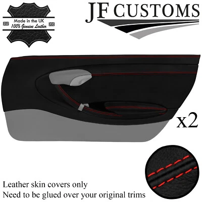 Red Stitch Leather 2X Upper T?r Card Cover for?r Porsche Boxster 986 96-04 JF2 - Image 1 of 3