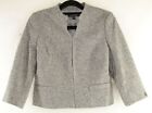 Brooks Brothers Women's Gray Flack Italian Wool Tweed Career Blazer Jacket 10 P