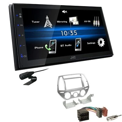 JVC 2 DIN Digital Autoradio Bluetooth USB für Hyundai i20 2012-2014 silber - Bild 1 von 4