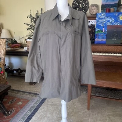 A X Armani Exchange Button Up Collard Jacket Large Gray Green Water Repellent - Image 1 of 4