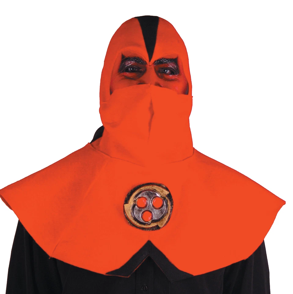 Ninja Devil Half Adult Mask with Hood Creepy Warriors Medallion Party Halloween - Image 1 of 1