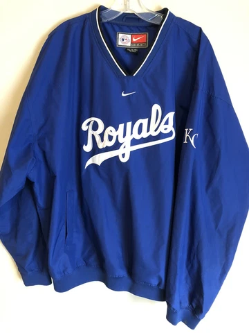 Kansas City Royals Enbroidered MLB Nike Team Blue Pullover XXL 2XL Cover