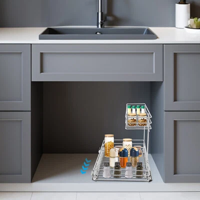 Pull Out Cabinet Organizer, Under Sink Organizer, Under Sink Slide Out Organizer - Image 1 of 4