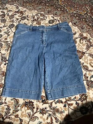 Jones Shorts Womens 10 Blue New York Sport Cotton Oversized Front Pockets Foto 1 de 4