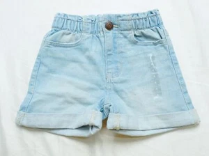 Oshkosh B'Gosh Girl's Paperbag Denim Shorts AG4 Jetty Blue Wash Size 4 NWT - Picture 1 of 3