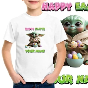 Happy Easter Cute Personalised T-shirt Men Kids Boys Girls Adult Tee Top Eggs - Picture 1 of 4