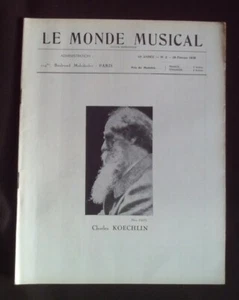 Le monde musicale - N°2 Février 1938 - Imagen 1 de 1