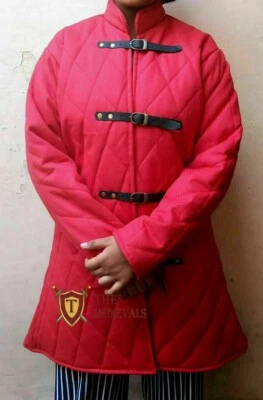 Medieval Mujer Gambesón Grueso Acolchado Mujer Armadura Teatro Disfraz Foto 1 de 4